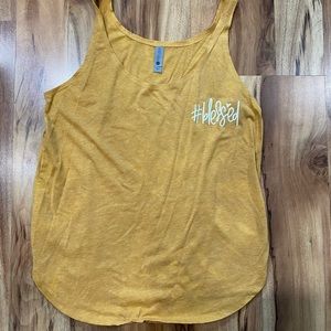 Blessed embroidery tank top